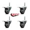 Service Caster 3 Inch Thermoplastic  Rubber Swivel 34 Inch Threaded Stem Caster Set with Total Lock Brake SCC-TSTTL20S314-TPRB-34212-4 - alternate 3